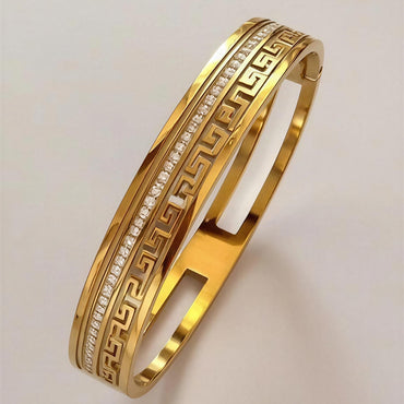 Greek Luxe Crystal Cuff Bracelet