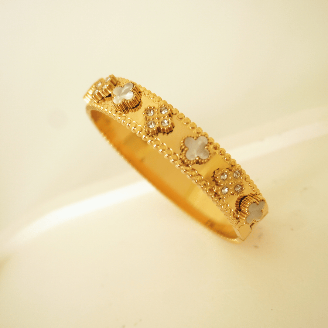 Ashara Luxe Clover Bloom Bangle