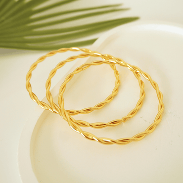 Ashara Twist & Glow – Set of 3 Twisted Bangles