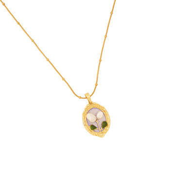 Ashara Calla Charm Pendant – 18K Gold-Plated