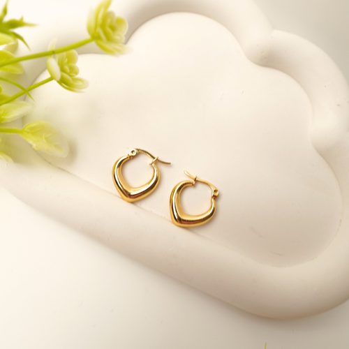 Ashara Lune Hoops – 18K gold-plated stainless steel hoop earrings