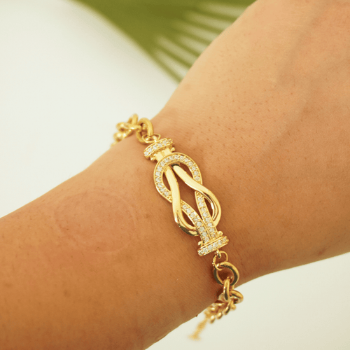 Ashara Aurora Link Bracelet – 18K gold-plated stainless steel bracelet
