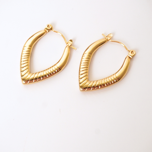 Golden Ember Hoops – 18K gold-plated stainless steel hoop earrings