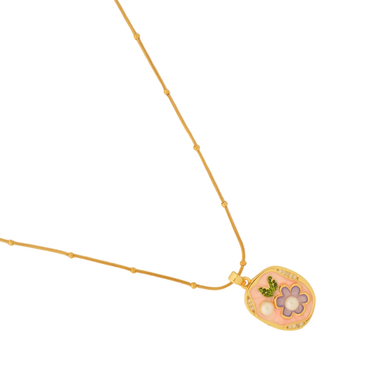 Ashara Blush Bloom Pendant-18K Gold Plated