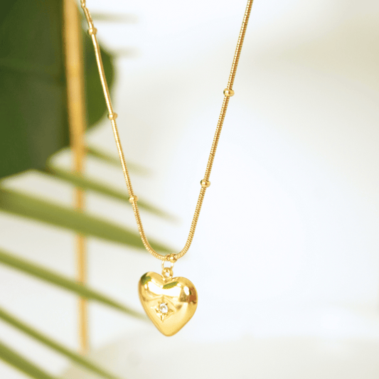 Ashara Golden Aura Heart Pendant Necklace