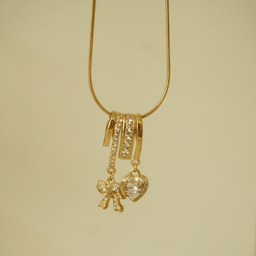 Sweetheart Bow Pendant Necklace