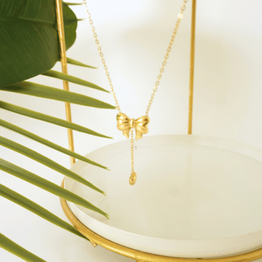 Ashara Charmé Bow Drop Necklace