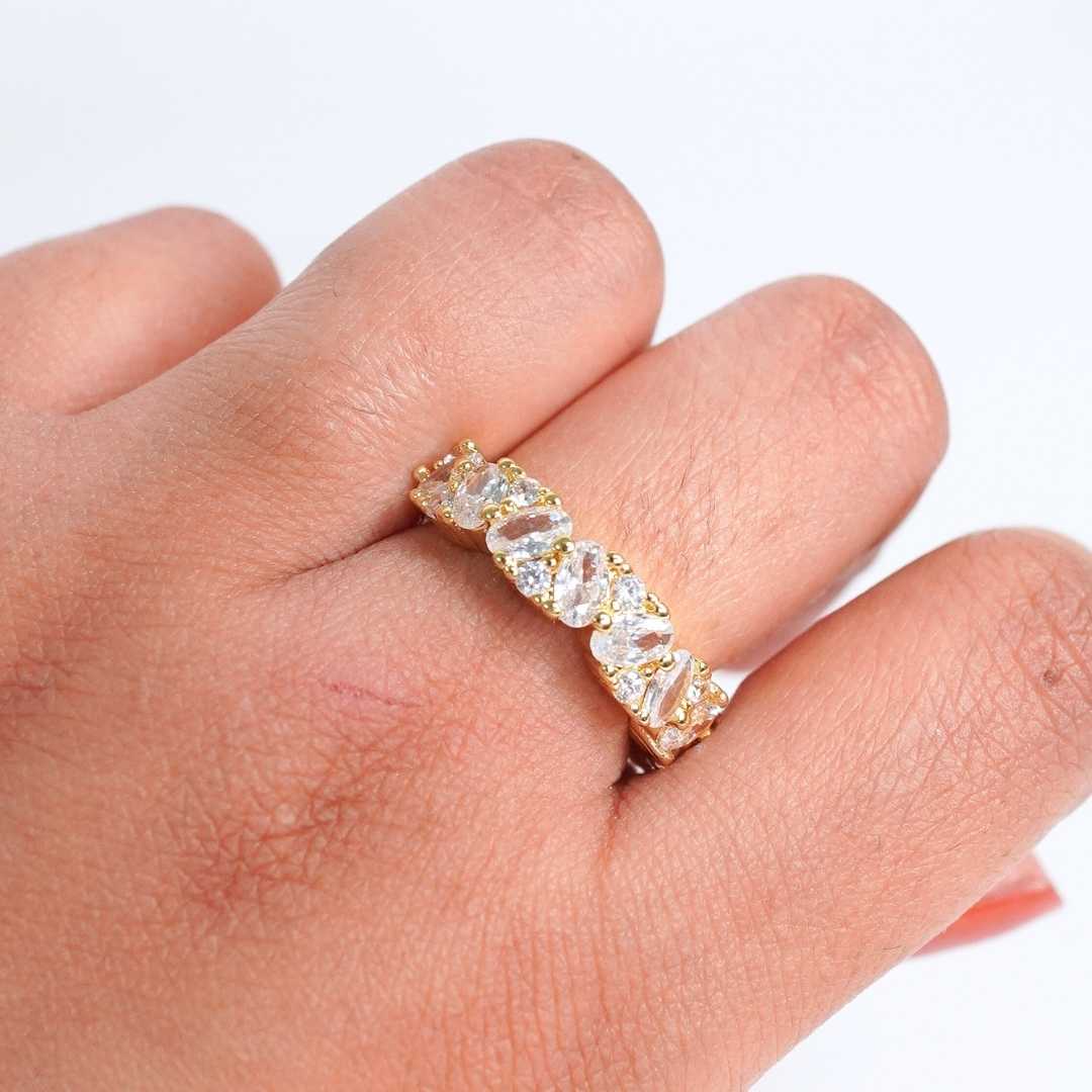 Eterna Spark Adjustable Gold-Plated Ring
