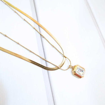 Lumière Edge Layered Necklace