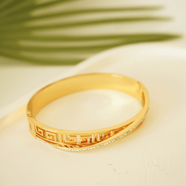 Ashara Athena Greek Key Bangle - Regular & Tiny Size