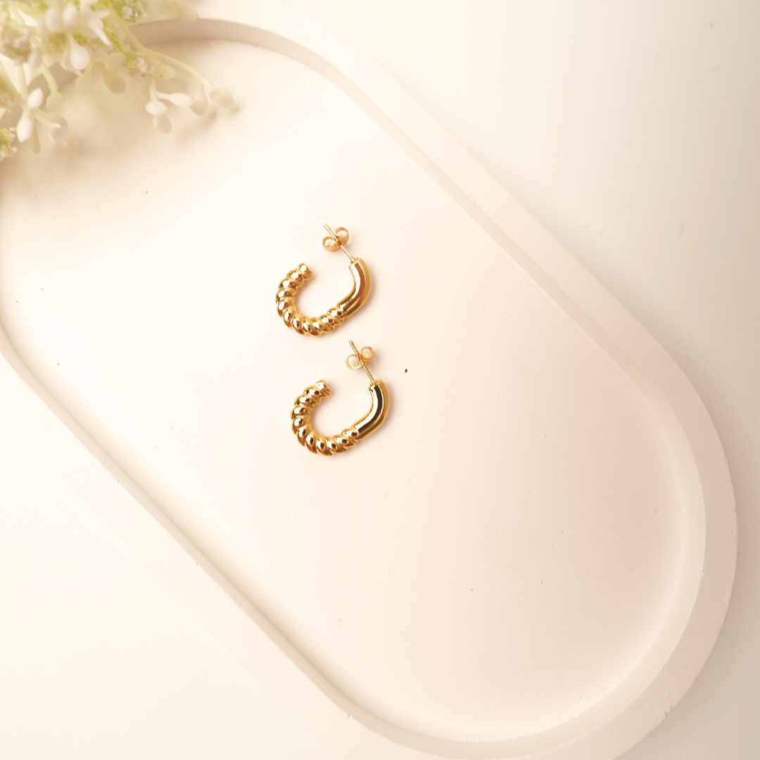 Ashara Twist Bloom Hoops