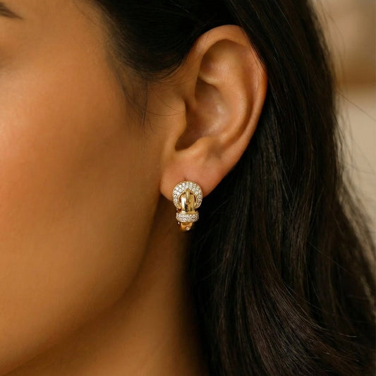 Aria Buckle Hoop Earrings