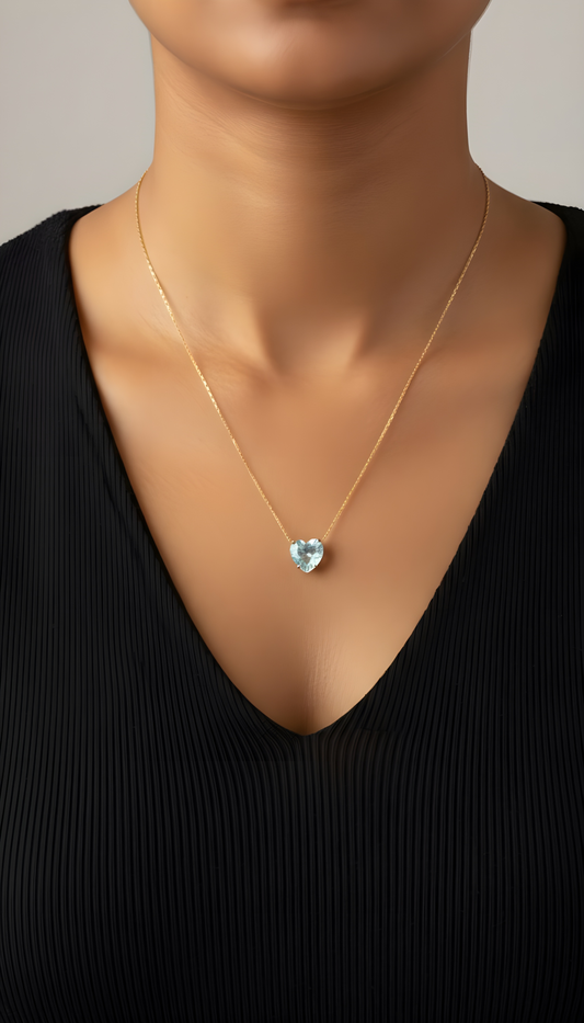 Heart Solitaire Necklace