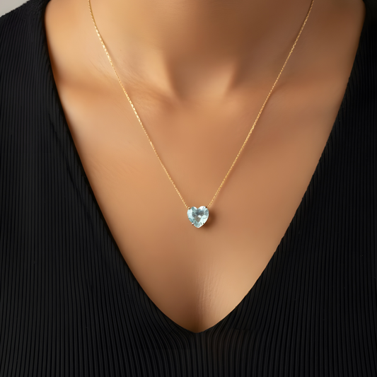 Heart Solitaire Necklace