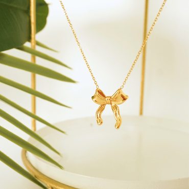 Ashara Satin Muse Bow Necklace