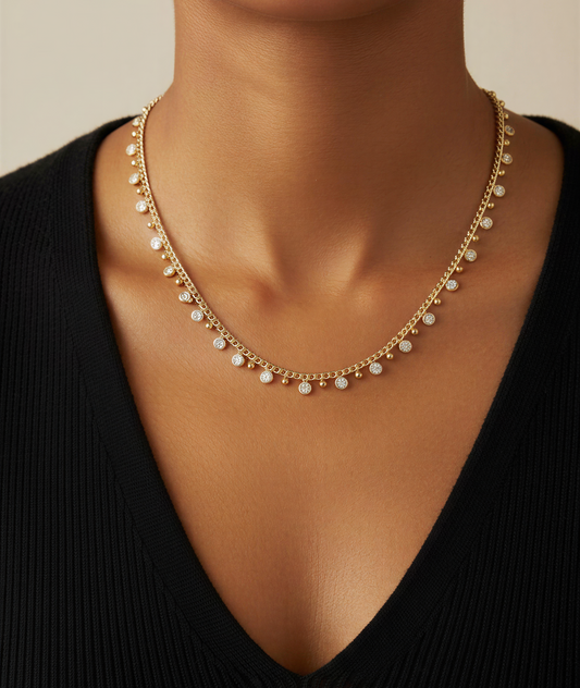 Celeste Dainty Dangle Necklace