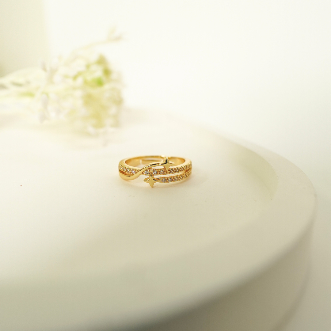 Ashara Stellar Crossover Ring | Adjustable
