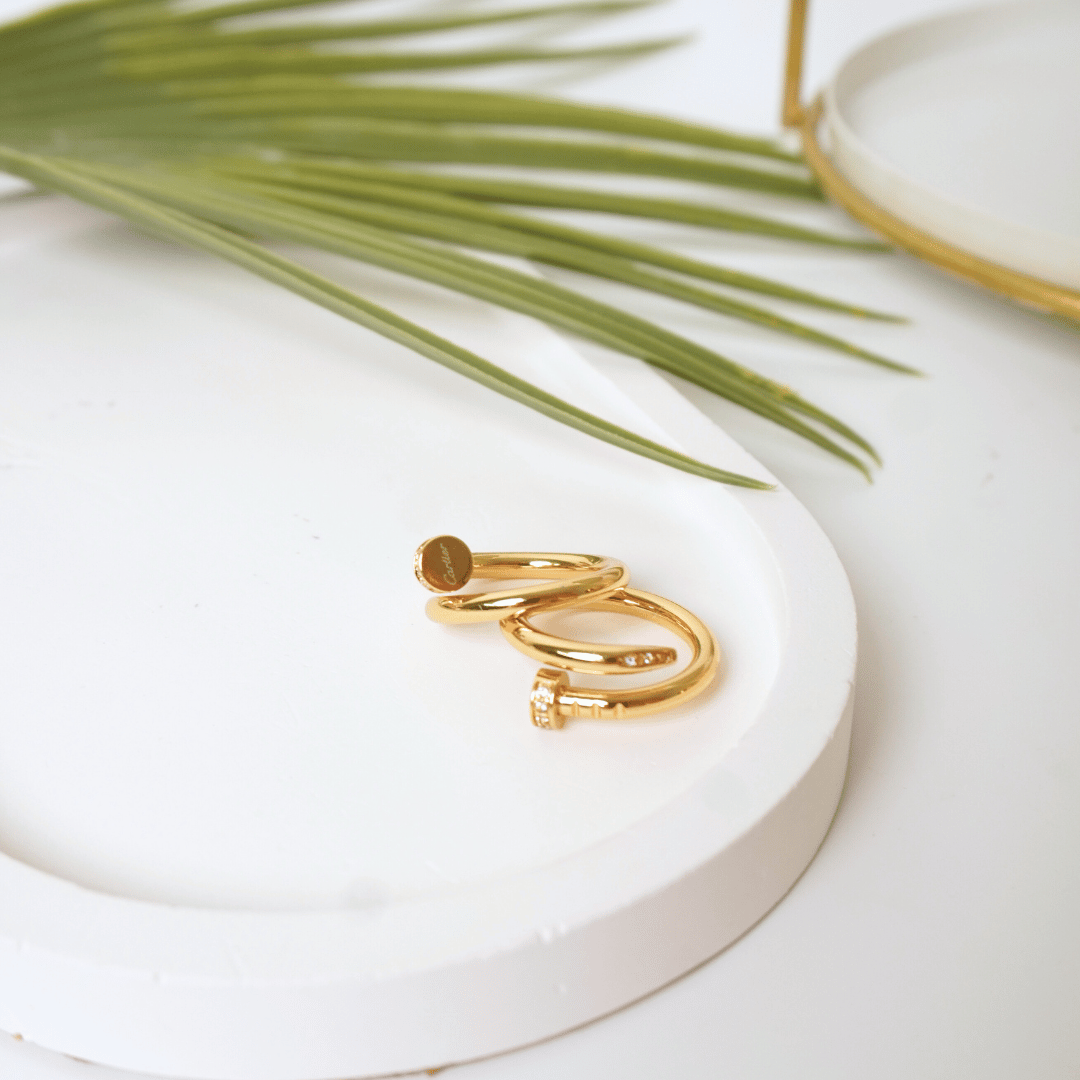Ashara Crystal Nail Wrap Ring