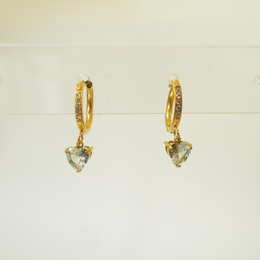 Ashara Sweetheart Crystal Drop Hoops