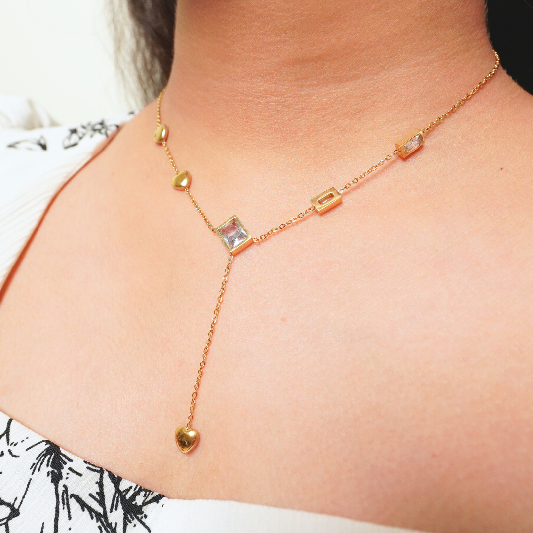 Ashara Golden Grace Drop Necklace
