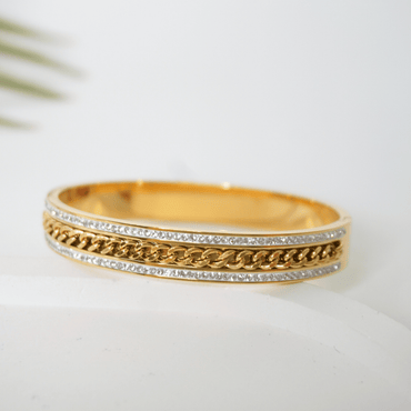 Eterna Dual-Tone Chain Bangle