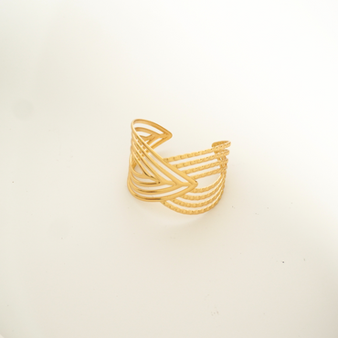 Ashara Waves of Gold Statement Cuff