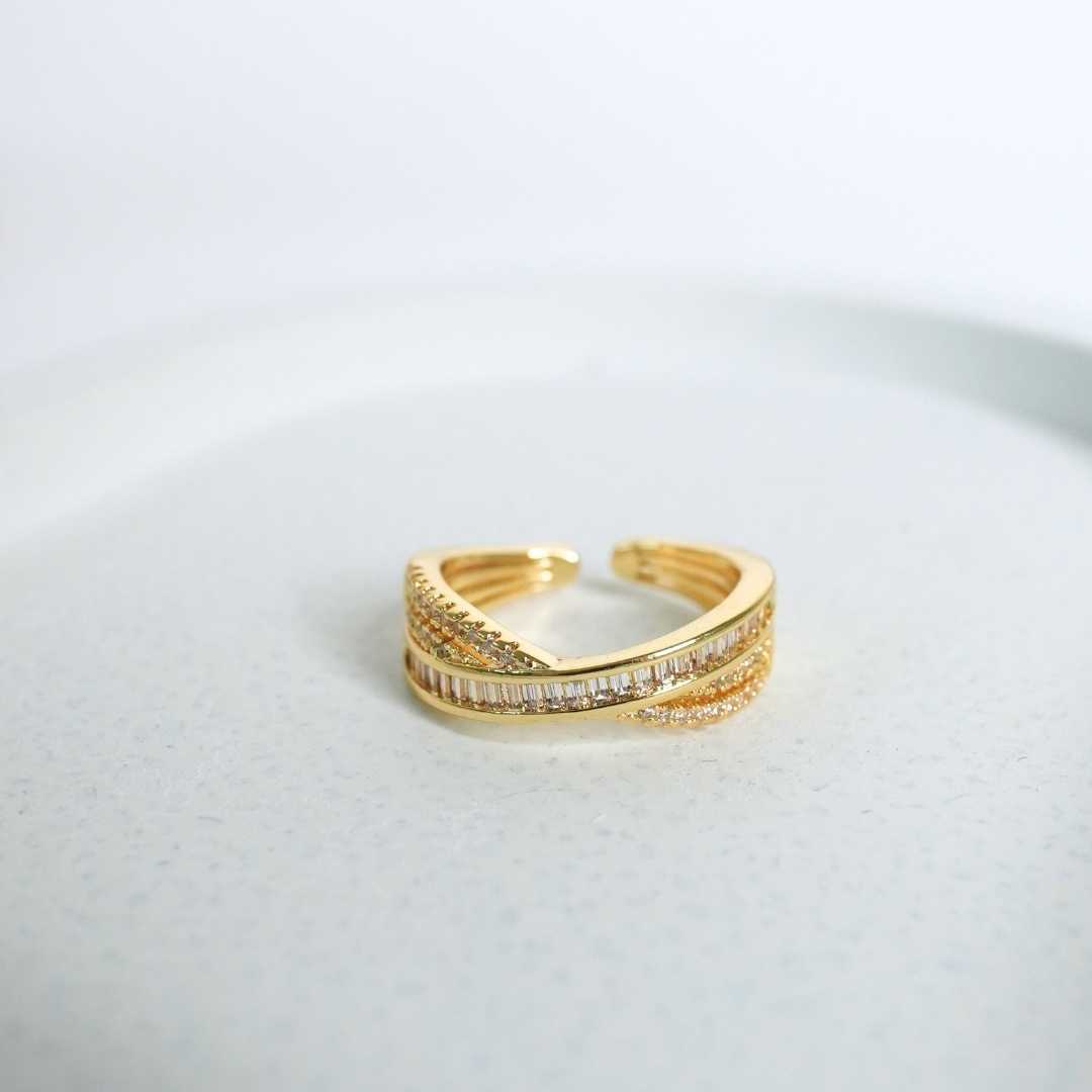 Lustre Bands Adjustable Gold-Plated Ring