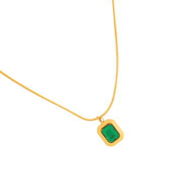 Emerald Grace Pendant Necklace | 18K Gold Plated | Everyday Glam | Ashara Jewels