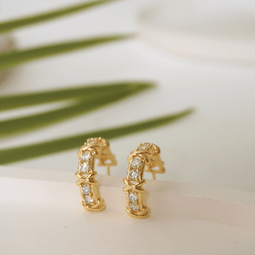 Ashara Aurora Crystal Hoops