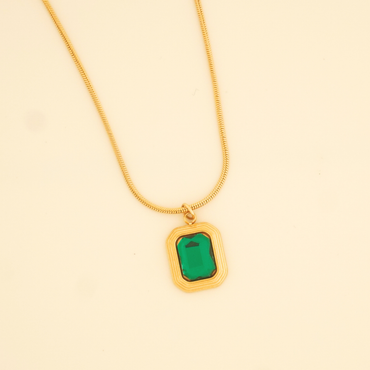 Emerald Grace Pendant Necklace | 18K Gold Plated | Everyday Glam | Ashara Jewels