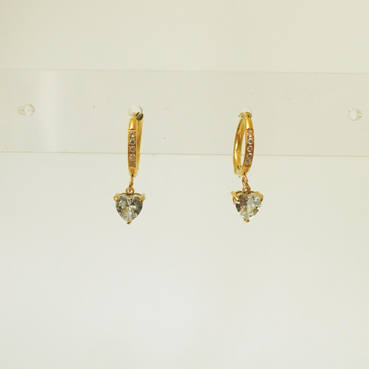 Ashara Sweetheart Crystal Drop Hoops