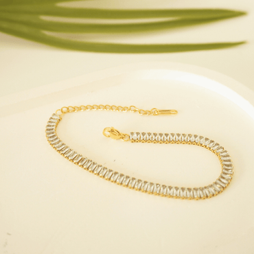 Ashara Golden Baguette Tennis Bracelet