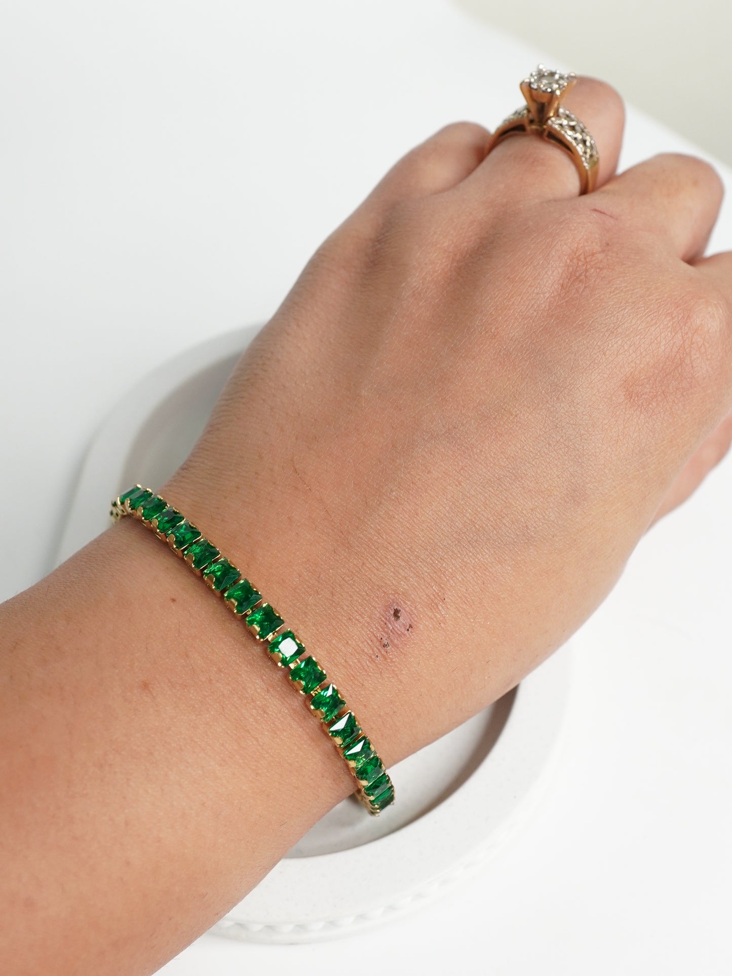 Emerald Radiance Tennis Bracelet
