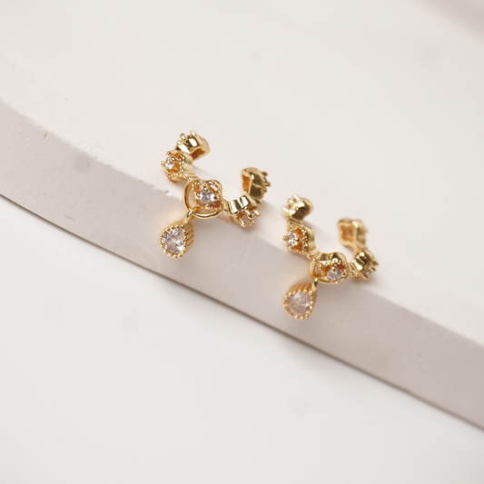 Celestial Drops Ear Cuffs | No Piercing Dangling Earrings | Ashara Jewels