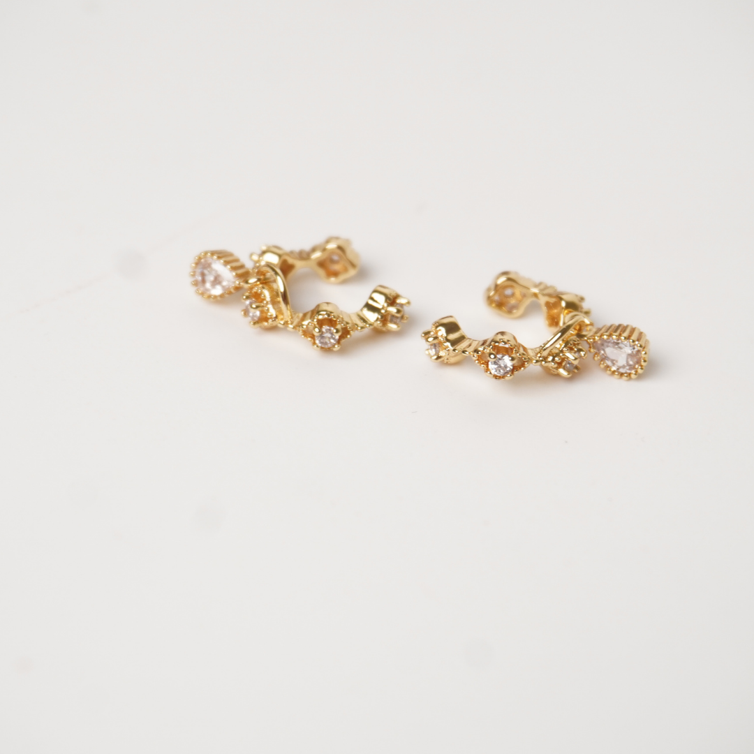 Celestial Drops Ear Cuffs | No Piercing Dangling Earrings | Ashara Jewels