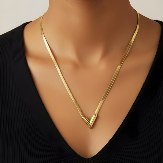 Vera V-Drop Sleek Necklace