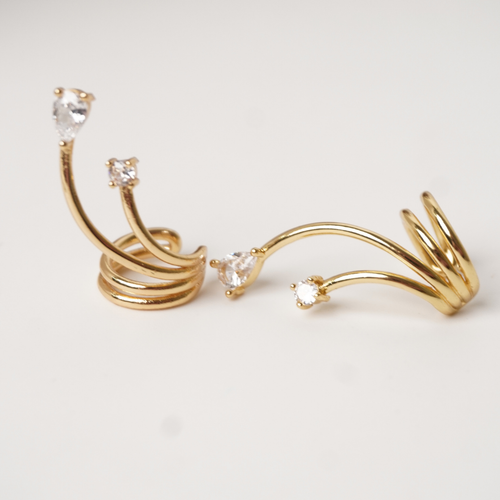 Stellar Orbit Cuff – 18K gold-plated stainless steel ear cuff