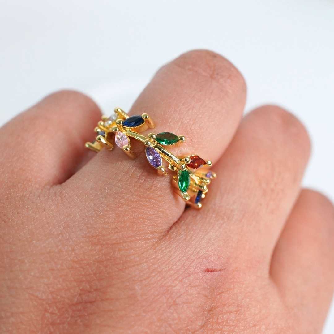 Flora Aura Adjustable Gold-Plated Ring