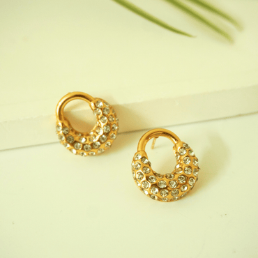 Aurelia Crystal Pave Hoop Earrings