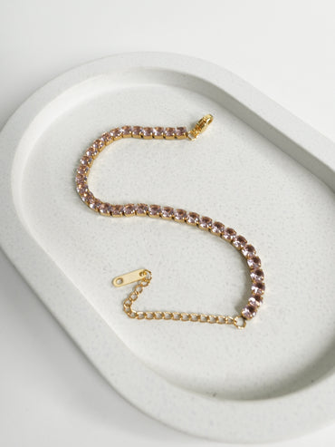 Blush Aura Tennis Bracelet