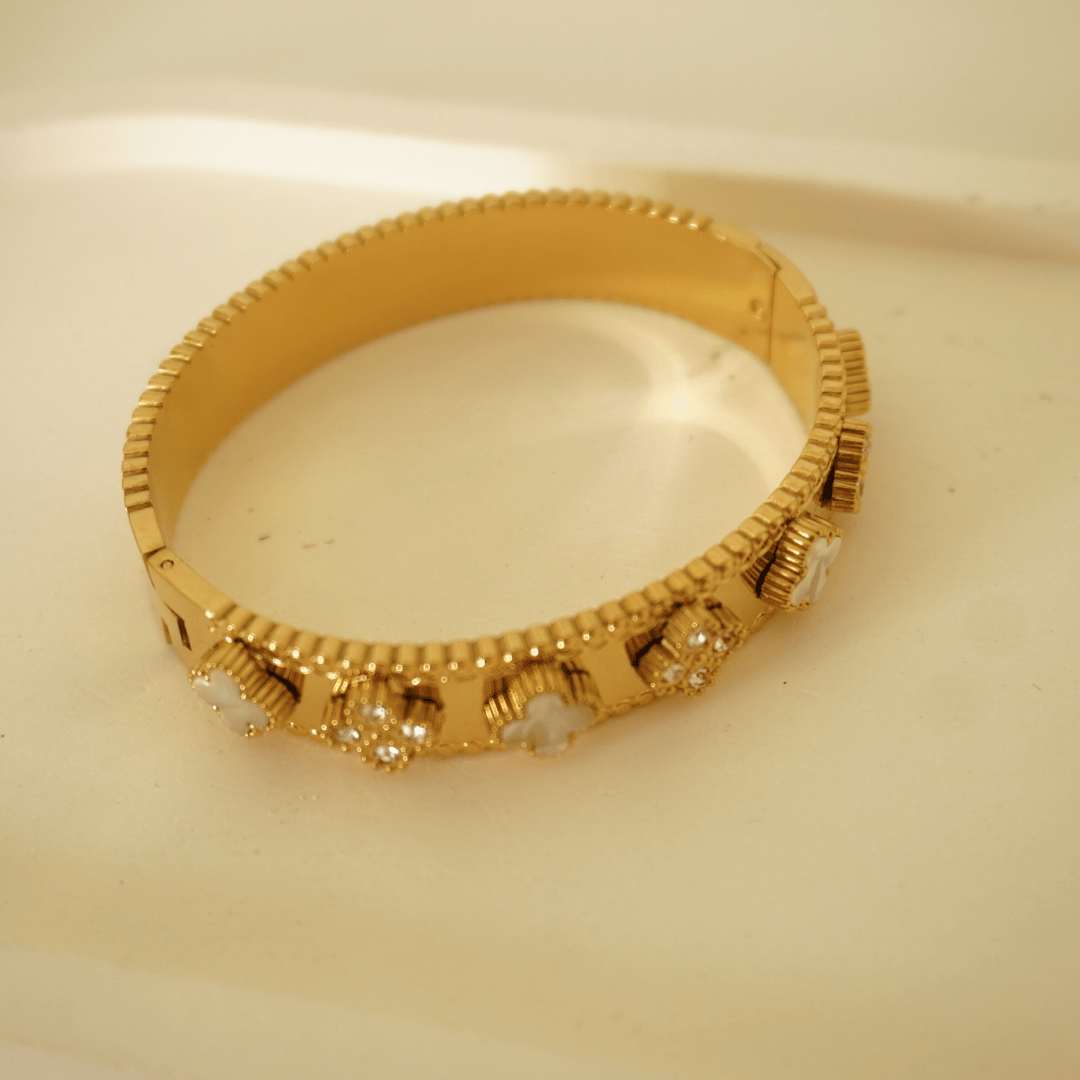 Ashara Luxe Clover Bloom Bangle