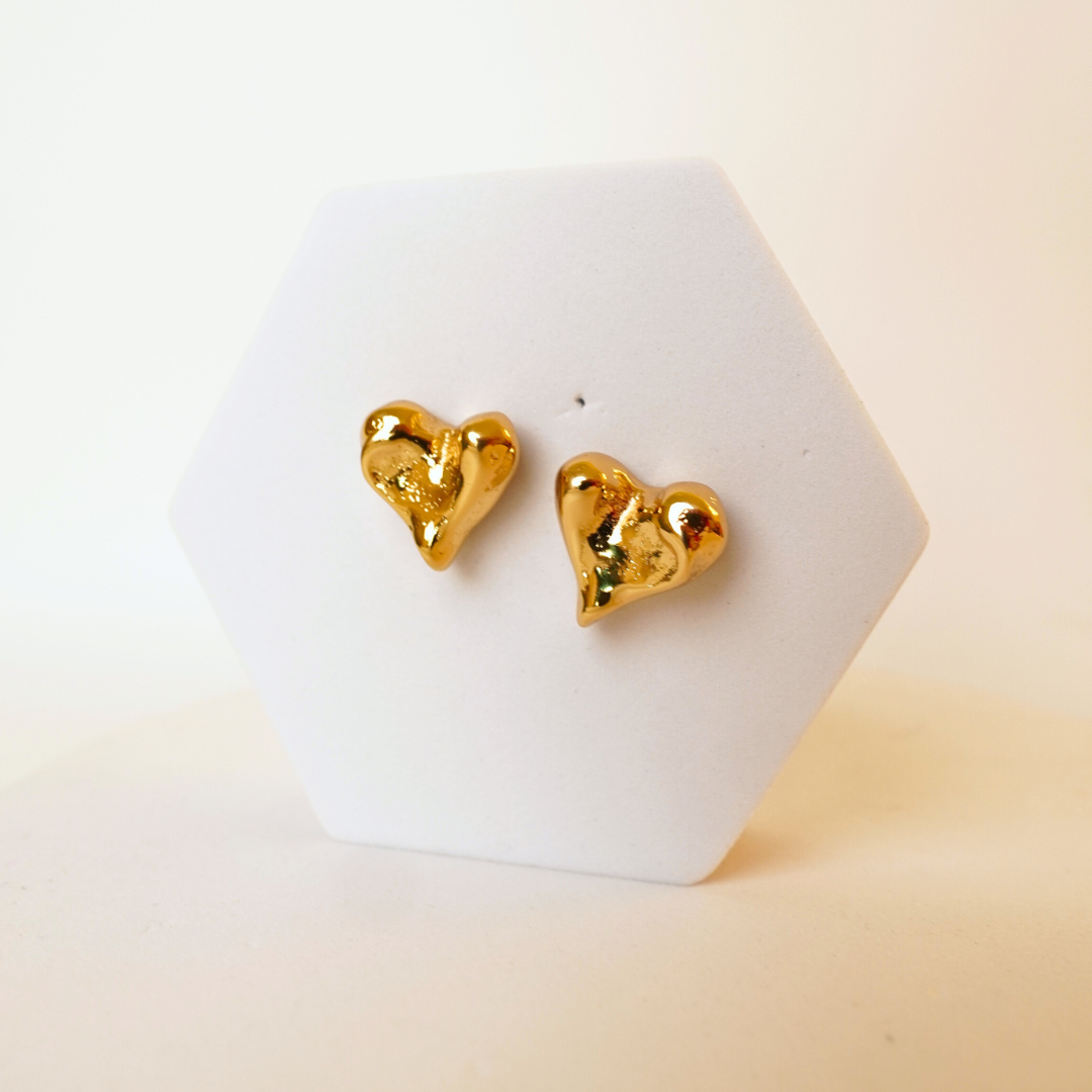 ASHARA Melt My Heart Gold Plated Stud