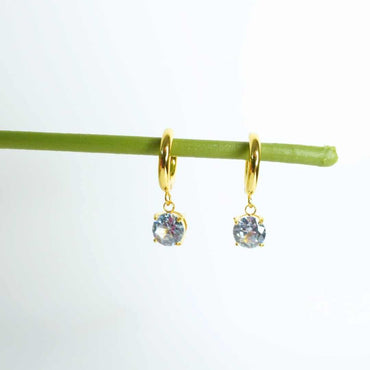 Aurora Solitaire Drop Earrings