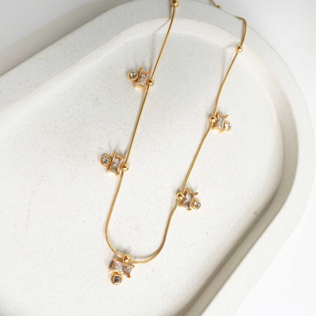 Celeste Sparkle Charm Necklace