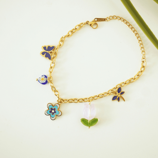 Ashara Navy Nyra Charm Bracelet