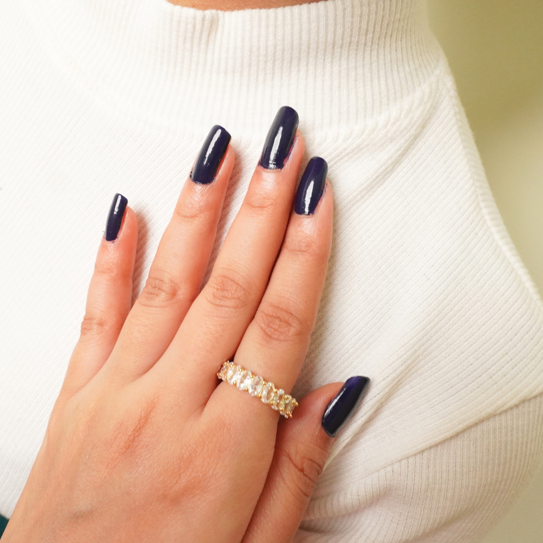 Ashara Oval Radiance Eternity Ring|Adjustable