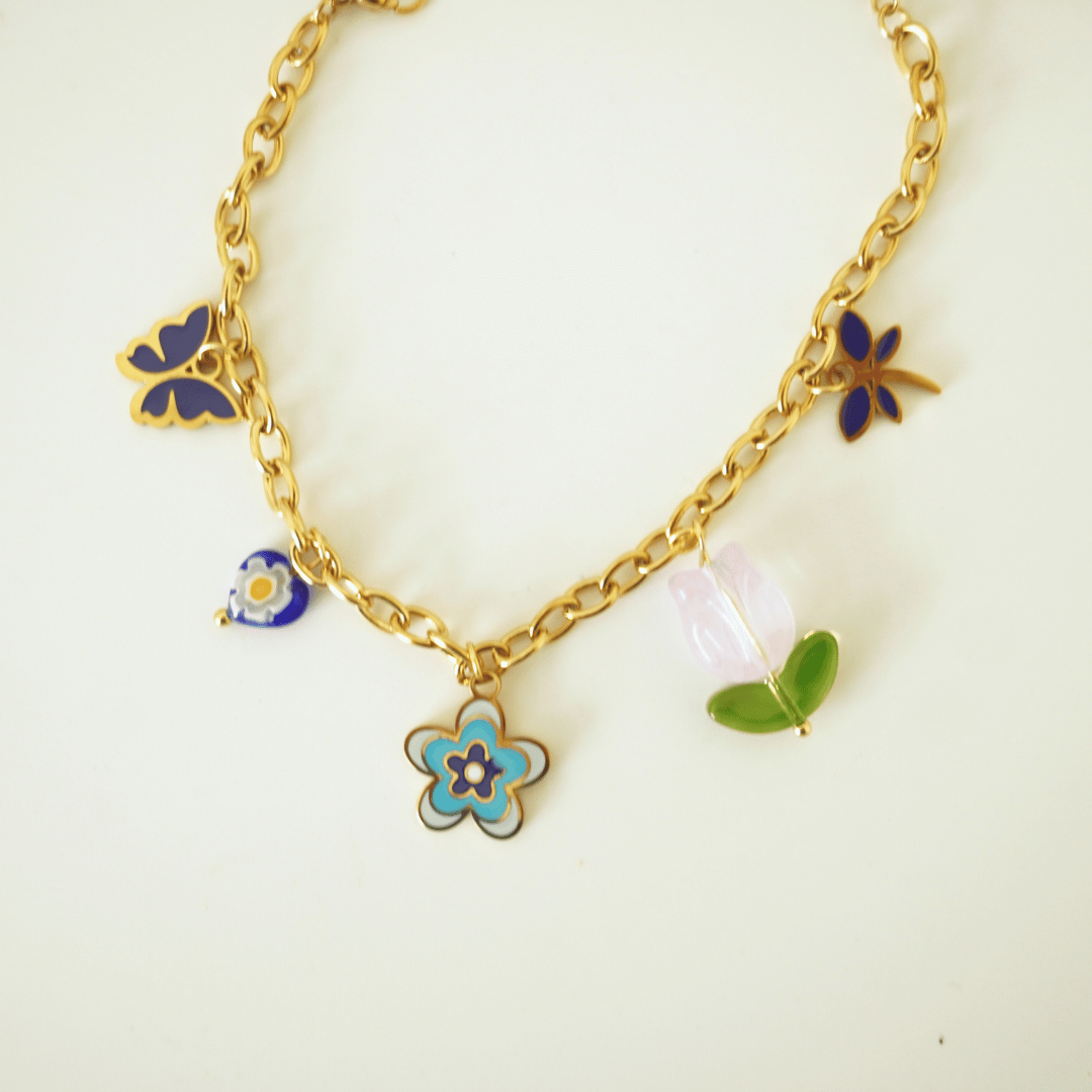 Ashara Navy Nyra Charm Bracelet