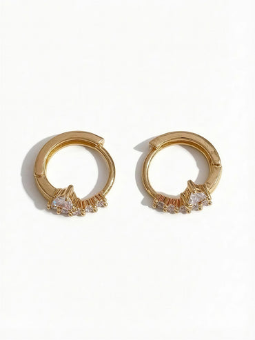 Celeste Sparkle Huggie Hoops