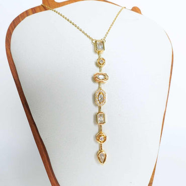 Aurora Crystal Bar Necklace