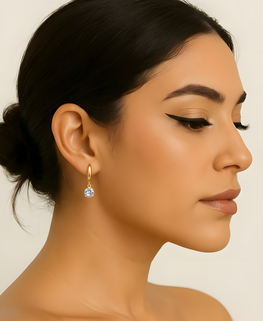 Aurora Solitaire Drop Earrings